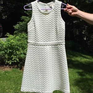 WORN ONCE! Loft white 3D geometric dress!